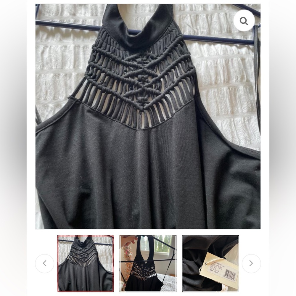Ramy Brook Black Tierney Halter Dress
